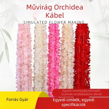 Műanyag orchidea virágfüzér mennyezeti díszítéshez — esküvőkre és szállodákba (injekciós formázás, változat 40725458520, cél: esküvő, kültéri, fotórekvizitek, otthoni dekoráció)
