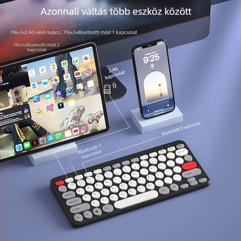 Bluetooth vezeték nélküli billentyűzet és egér készlet, újratölthető, USB billentyűzet- és egér interfész, 1000 dpi optikai érzékelő, vízálló
