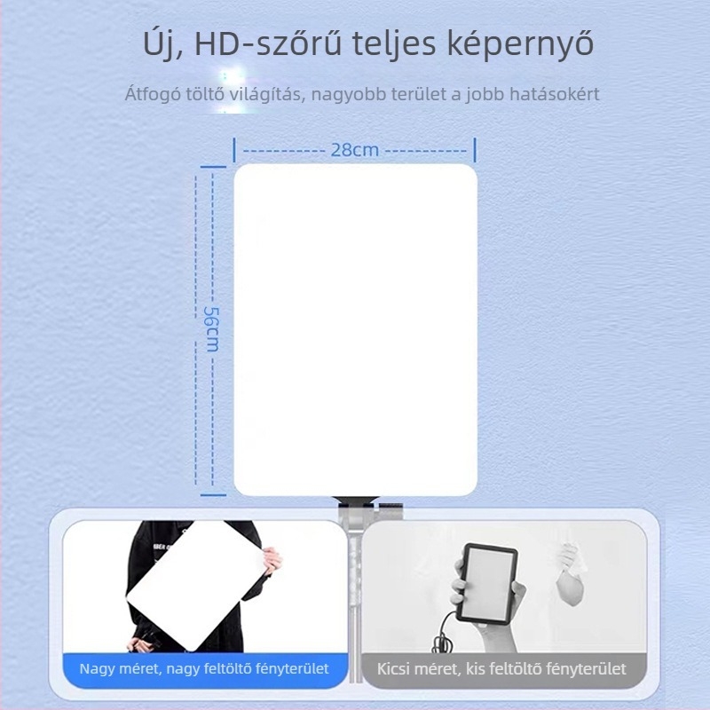 LED élő közvetítésre szolgáló fény RL-24, 80W, 220V, LED fényforrás, három színhőmérséklet