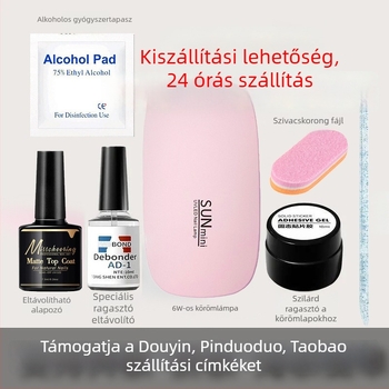 Nail art szárító lámpa kézben tartható, hordozható, öt darabos készlet