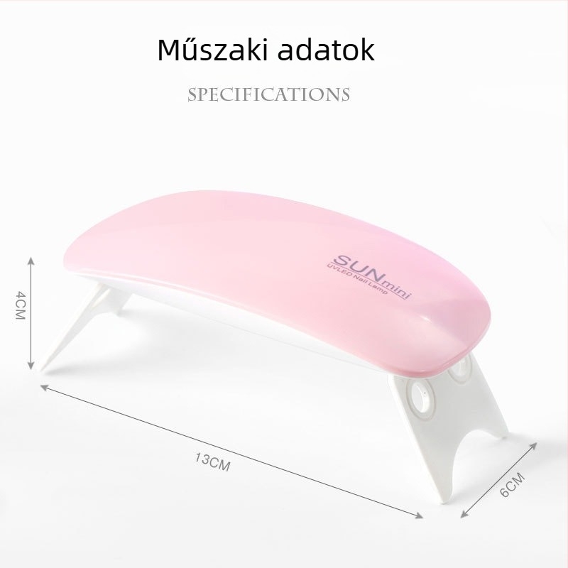 Nail art szárító lámpa kézben tartható, hordozható, öt darabos készlet