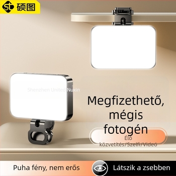 BD102 Kézi Mini Kiegészítő Fény Okostelefonokhoz — 4W LED, 5V, Színhőmérséklet 2500K–9900K, Modell BD102, Élő közvetítésre és Videófelvételre