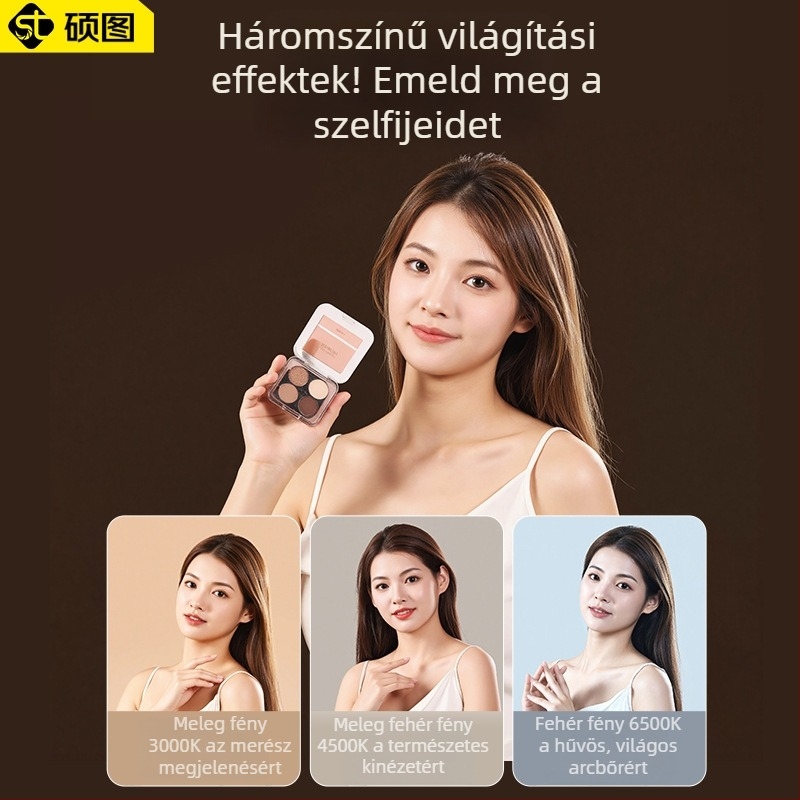 BD102 Kézi Mini Kiegészítő Fény Okostelefonokhoz — 4W LED, 5V, Színhőmérséklet 2500K–9900K, Modell BD102, Élő közvetítésre és Videófelvételre