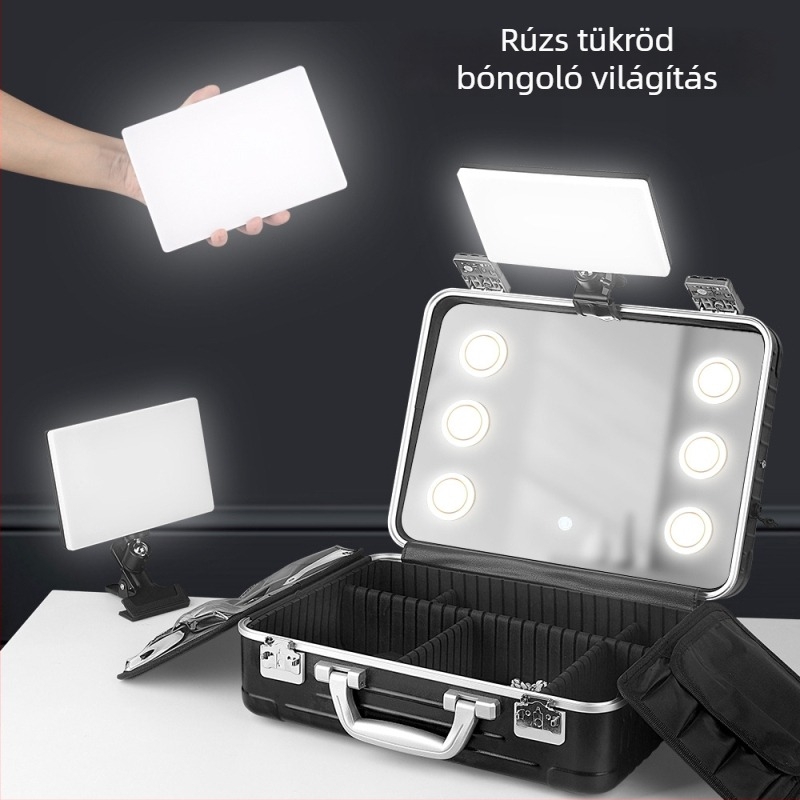 LED kitöltő fény, 10–50W teljesítmény, 5V bemenet, három színhőmérséklet
