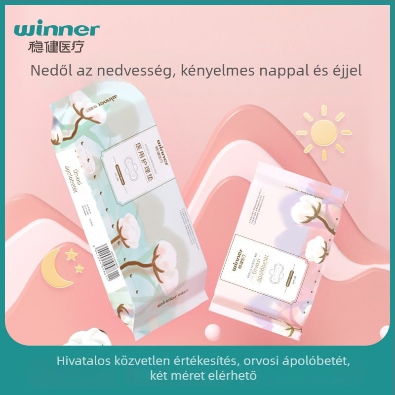 Orvosi ápolási párna | pamut, lélegző | nappali és éjszakai használat | 3 éves eltarthatóság | Márka: Winner/steady | Jóváhagyás: Hubei 20162142268