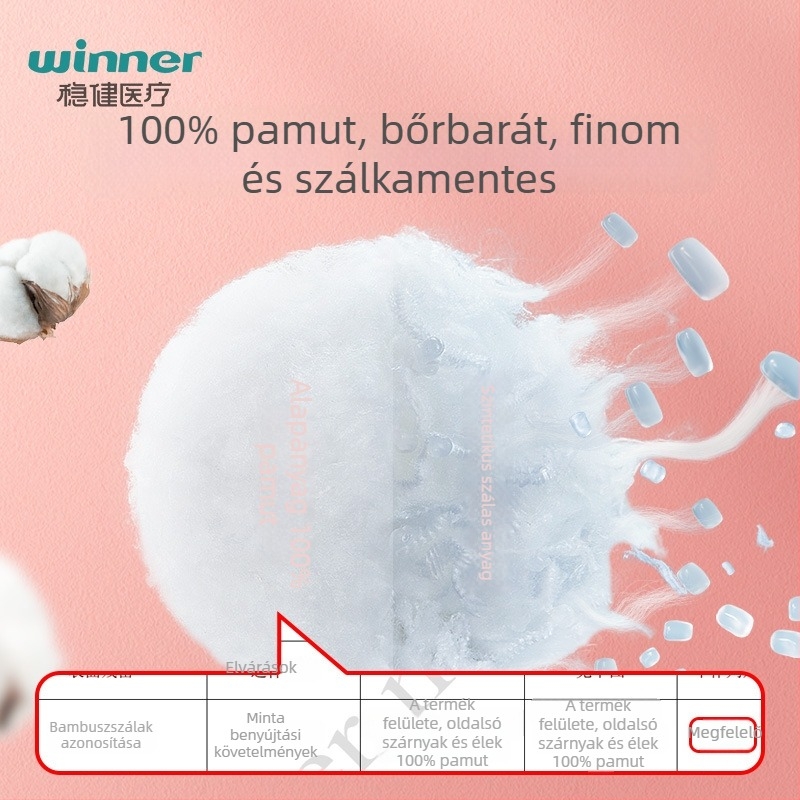 Orvosi ápolási párna | pamut, lélegző | nappali és éjszakai használat | 3 éves eltarthatóság | Márka: Winner/steady | Jóváhagyás: Hubei 20162142268