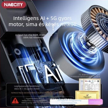 AI arcfelismeréssel rendelkező szelfi bot, rezgéscsillapító stabilizáció, kihúzható négylábú állvány, intelligens gimball automatikus követéssel és beépített világítással