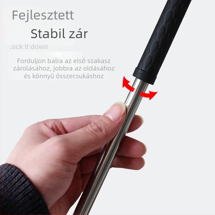 Tripod teleszkópos háromszög tartóval rozsdamentes acélból, 8 szakaszos, golyófej, teherbírás 2–5 kg, modell SC22712, márka Shucheng