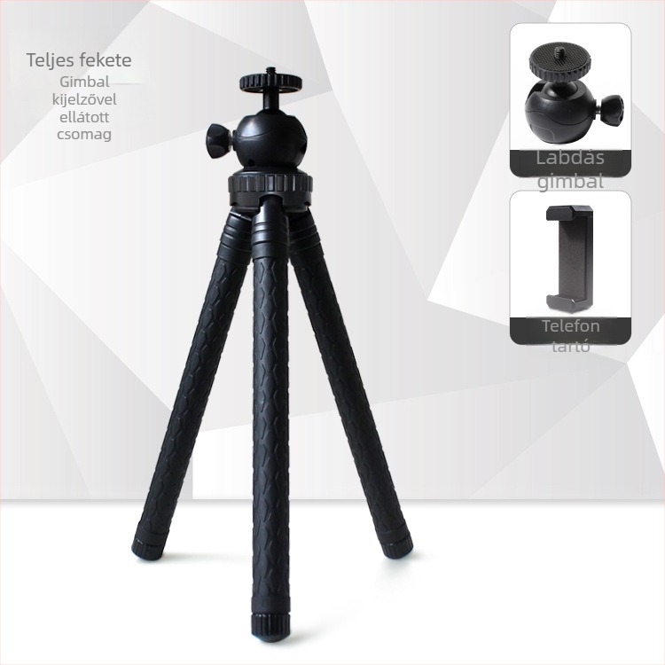 Tripod teleszkópos háromszög tartóval rozsdamentes acélból, 8 szakaszos, golyófej, teherbírás 2–5 kg, modell SC22712, márka Shucheng
