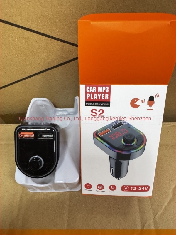 S10 autós Bluetooth MP3 lejátszó FM rádióval, Hands-Free hívások, PD gyors töltés, USB-n keresztüli MP3 lejátszás