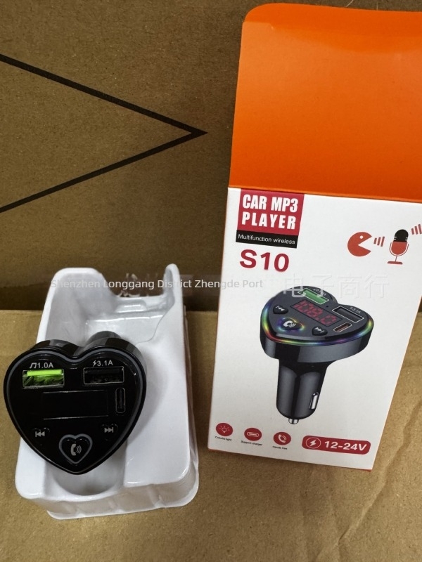 S10 autós Bluetooth MP3 lejátszó FM rádióval, Hands-Free hívások, PD gyors töltés, USB-n keresztüli MP3 lejátszás