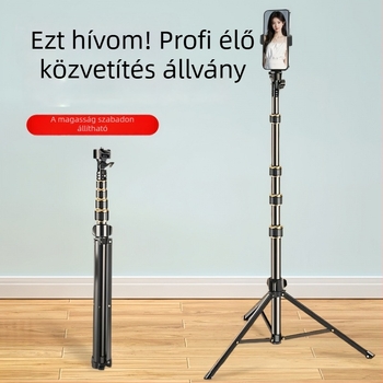 Junrun mobiltelefonhoz és tabletához való állvány, alumíniumötvözet, 5 részes kivitel, 3D gimbal PTZ, teherbírás 2-5 kg