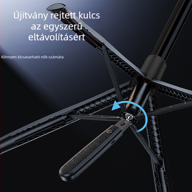 Kétkamerás mobiltelefon-állvány, négy lábú talppal, stabilizátor, távirányító és Bluetooth élő közvetítéshez