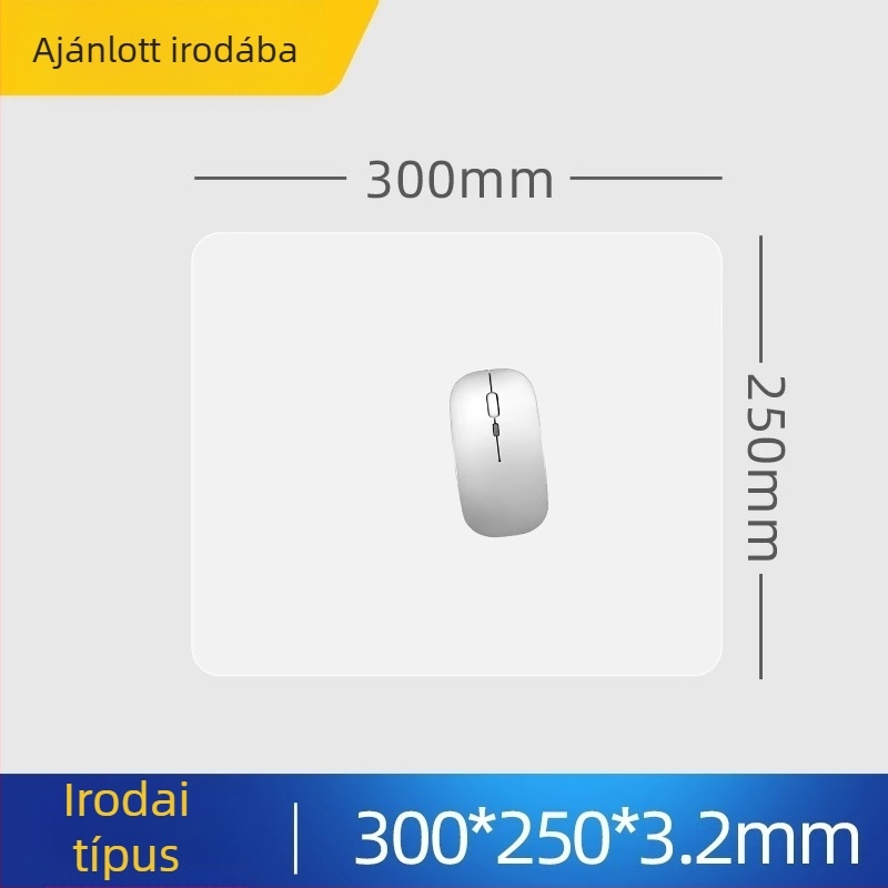 Üveges egérpad csúszásmentes felülettel, egyoldalas, nyomtatott logóval, testre szabható, modell SBD-6988