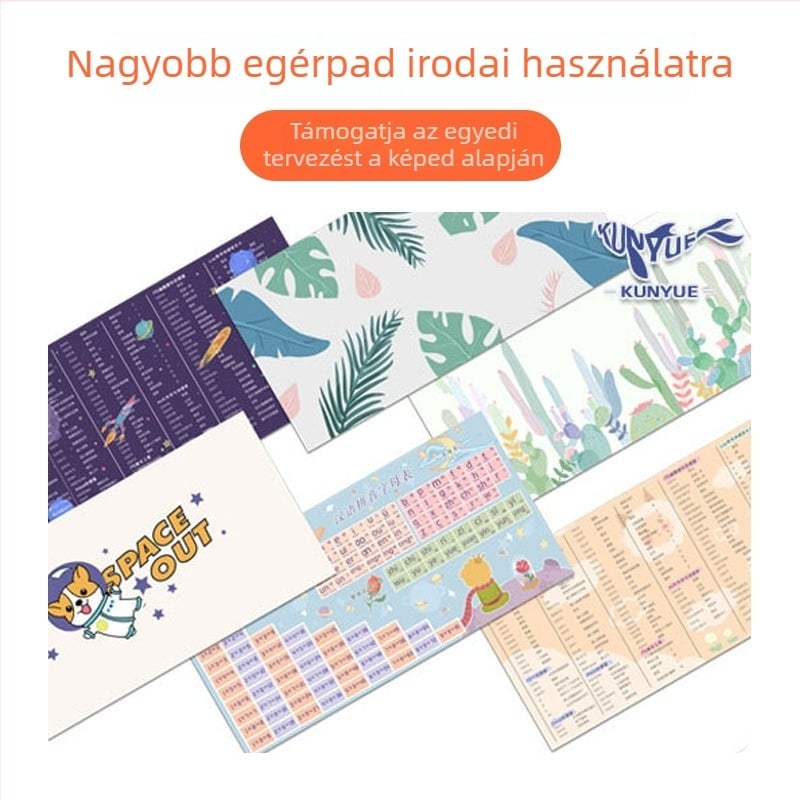 Nagy PU íróasztal pad, kétoldalas, logónyomtatás, OEM testreszabás, nyomtatási folyamat