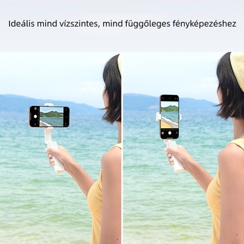 Mini selfies bot anti remegés, kihúzható, 360° forgatható telefon tartó, Bluetooth távirányító