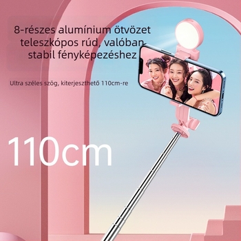 B12s Bluetooth Selfie Bot telefonhoz Kivehető Kitöltő Fénnyel és Asztali Tripoddal