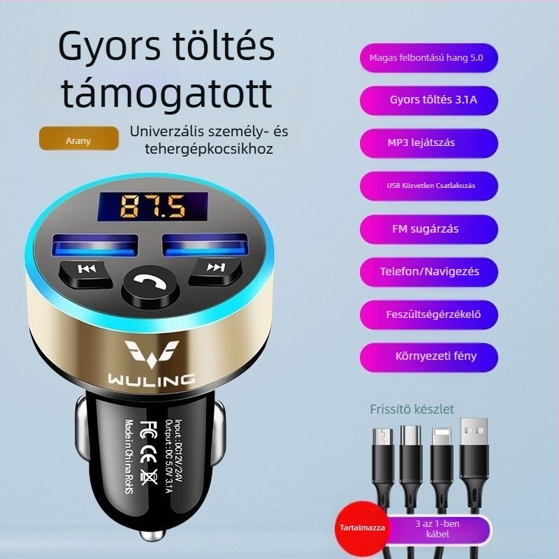 Autós MP3 lejátszó Bluetooth és töltés funkcióval Wuling/Hongguang S730 teherautókhoz