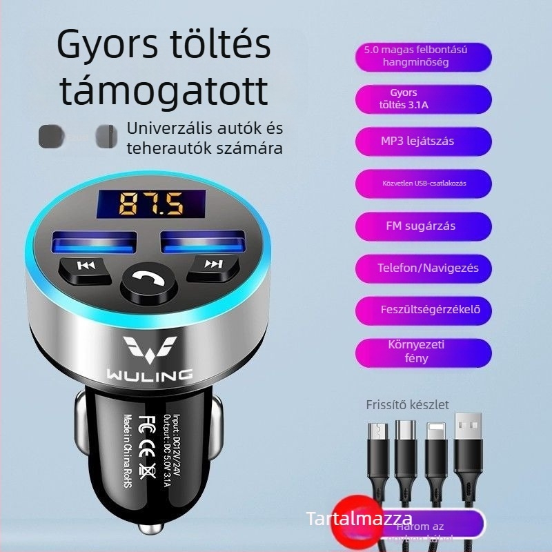 Autós MP3 lejátszó Bluetooth és töltés funkcióval Wuling/Hongguang S730 teherautókhoz
