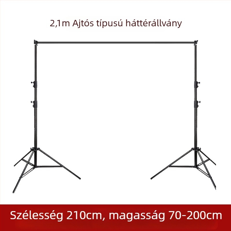 Tianrui Háttér tartó PVC háttérhez – fém szerkezet, termékfotózáshoz, 2 m-ig bővíthető