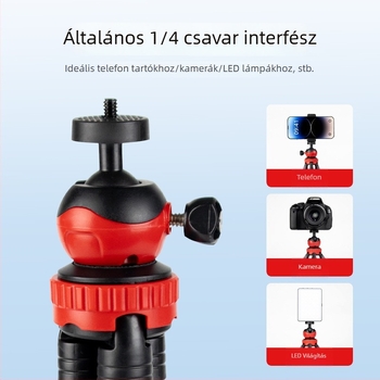 Telefon tripod állvány, univerzális stílus, teleszkópos és összecsukható, műanyag kivitel, testreszabás támogatott