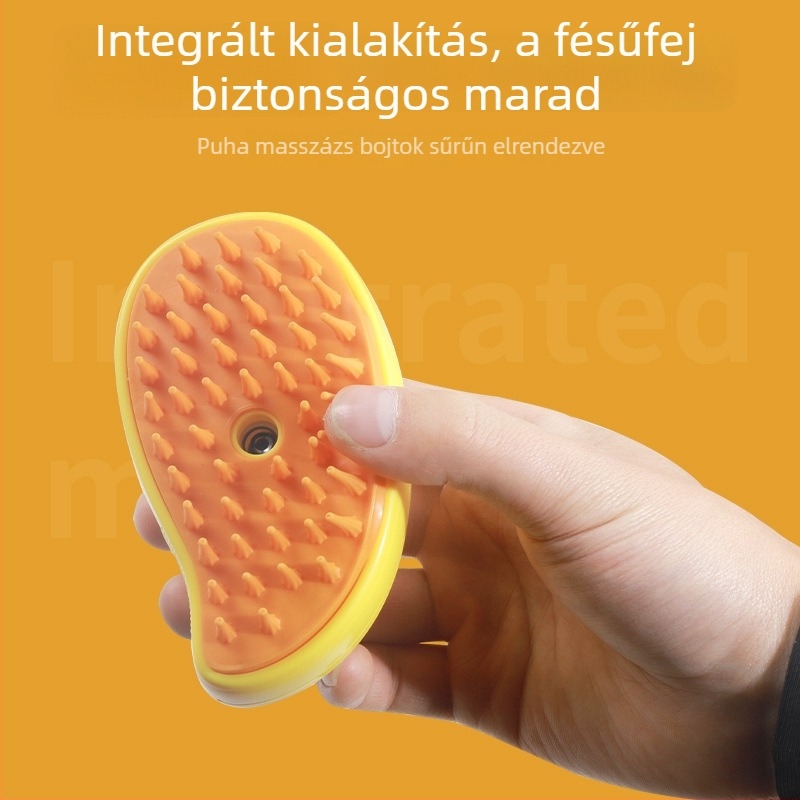 Háziállat permetező masszázs fésű macskáknak – egy gombnyomásos permetezés, fürdő fésű a szőr eltávolításához, ABS/TPE anyag