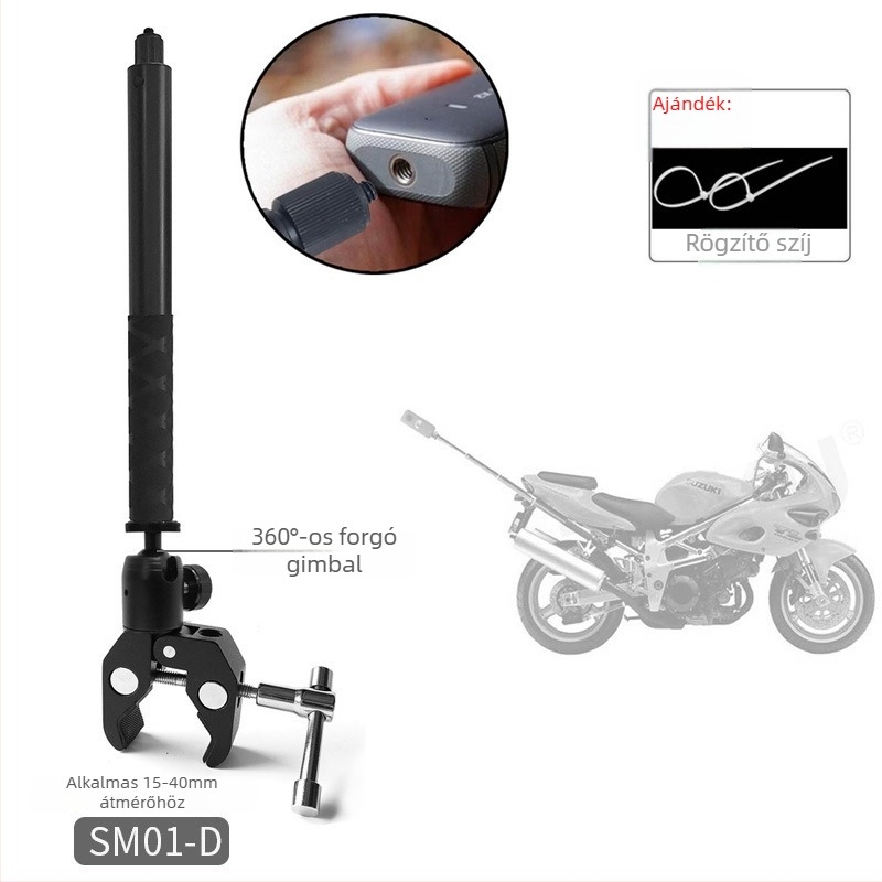 Alumíniumötvözetű 360° pan/tilt gömbfej 1/4-inch csavarral a tripódokhoz és más 1/4-inch interfész eszközökhöz (Model T025)