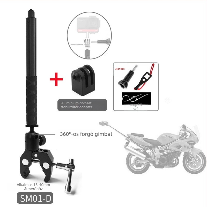 Alumíniumötvözetű 360° pan/tilt gömbfej 1/4-inch csavarral a tripódokhoz és más 1/4-inch interfész eszközökhöz (Model T025)
