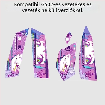 Warm Rice szilikon csúszásmentes matrica Logitech G502 egérhez — anyag: szilikon, gyártási folyamat: fémnyomtatás, feldolgozási mód: egyedi leképezés