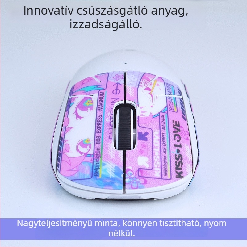 Warm Rice szilikon csúszásmentes matrica Logitech G502 egérhez — anyag: szilikon, gyártási folyamat: fémnyomtatás, feldolgozási mód: egyedi leképezés