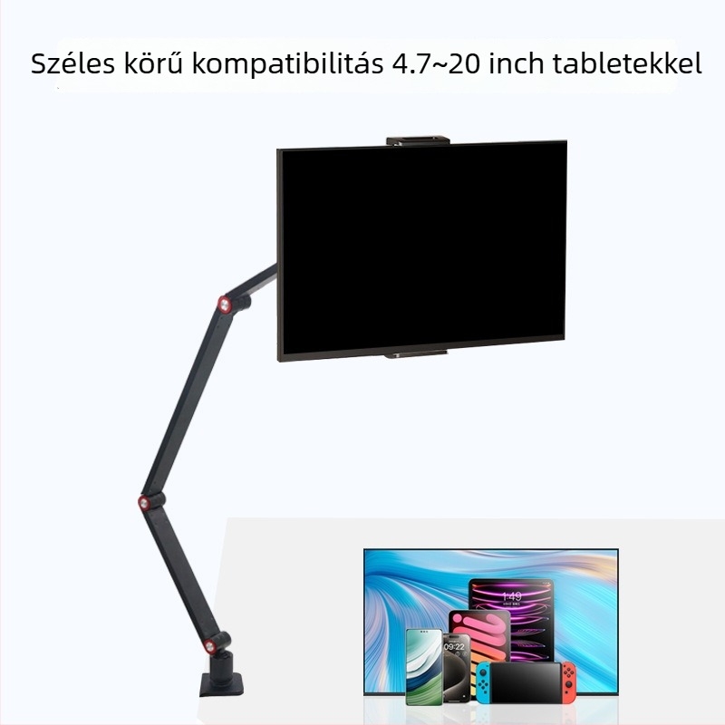 Asztali tabletatartó, forgó kivitel, modell BX-07B3, márka Blive, kompatibilis iPad/iPhone generációkkal, ingyenes csere.