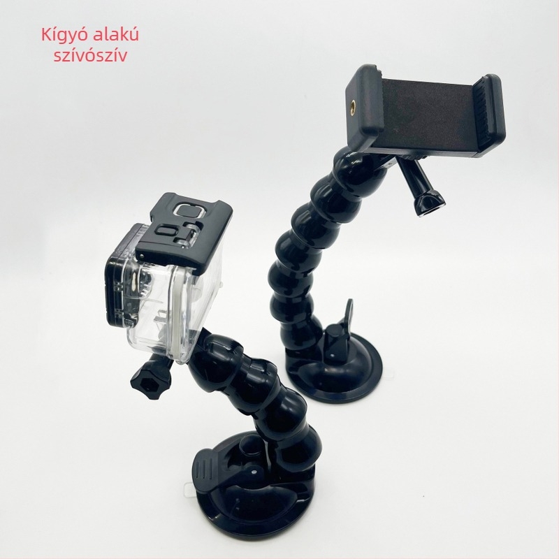 GORPO kígyó alakú autós vákuumos tartó, négy szakaszos kar, ABS, univerzális kompatibilitás
