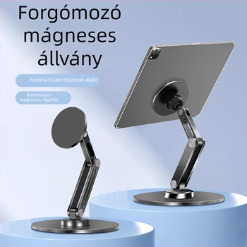 Xinlu P74 mágneses tabletállvány, 360°-os forgással, kompatibilis iPad, iPhone és iPod touch 2–4, tömeg 520 g