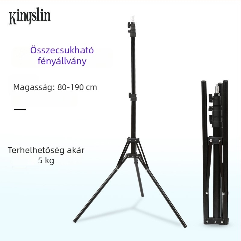 Professzionális fotózási lámpa, 200W fényforrás, 110-220V, dimmelhető, fényerő állítható