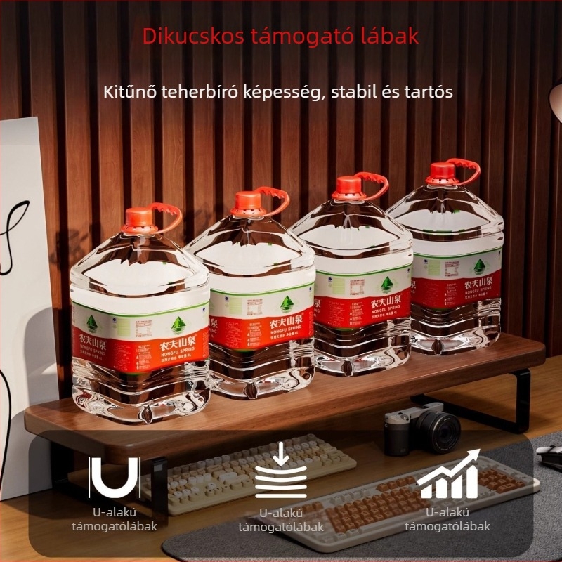 Forgó típusú monitorállvány asztali számítógéphez, felhajtott alap és tárolópolccal — anyag: Egyéb; kompatibilis modellek: Egyéb; modell: Egyéb