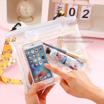 Vízhatlan derékalaptelefonhoz levegőkamrával és háromrétegben zárt levegő-tárolóval, PVC anyagból, nagy kapacitású; ideális úszáshoz, utazáshoz, búvárkodáshoz és raftinghoz.