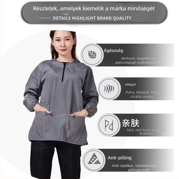 Professzionális kisállat-grooming köpeny – hosszú ujjú, vízlepergető és légáteresztő (Márka: otter; Anyag: len; Importált: Nem; Eredet: Egyéb)