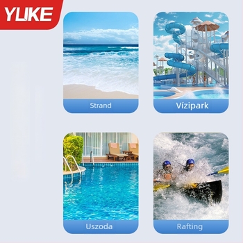 Feather TPU vízálló telefon tok érintőképernyővel, átlátszó flipfedél, vízálló anyag, logónyomott, kültéri tevékenységekhez