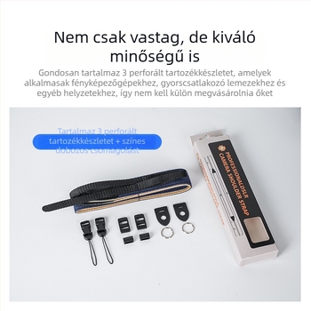 Kék denim DSLR kamera váll- és kézi pánt, keresztezett pánttal