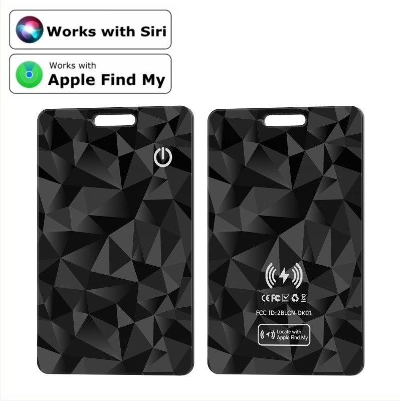 ATKP2 AirTag-kompatibilis nyomkövető kártya Find My-hez – iOS-kompatibilis, kártya típusú viselés, globális helymeghatározás, vezeték nélküli töltés