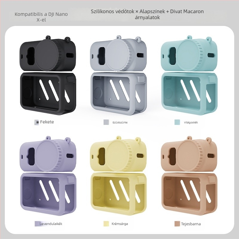 DJI Osmo Nano kamera szilikon védőtokja; Anyag: Szilikon; Kompatibilis: DJI Osmo Nano kamera; Logó nyomtatás: Igen; Feldolgozási módszer: hőtranszfer nyomtatás; Testreszabás: Igen.