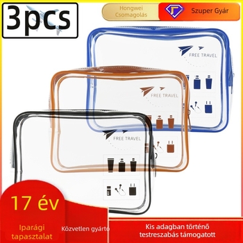PVC sminktáska, kocka alakú, többfunkciós, modell G0Q00127-128-129