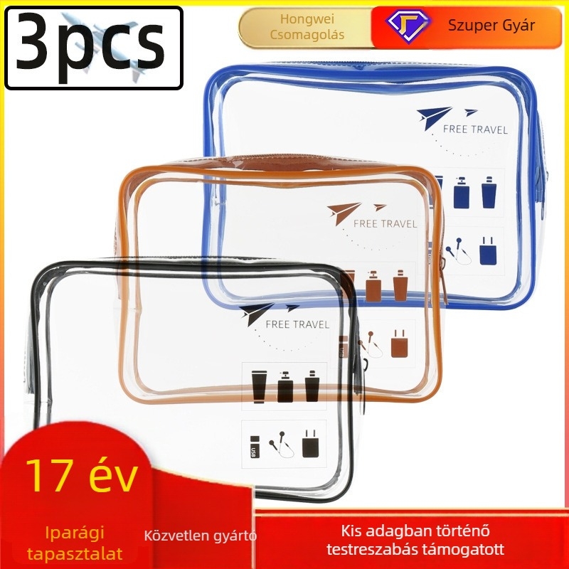 PVC sminktáska, kocka alakú, többfunkciós, modell G0Q00127-128-129