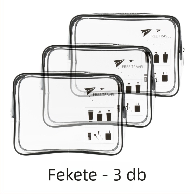 PVC sminktáska, kocka alakú, többfunkciós, modell G0Q00127-128-129