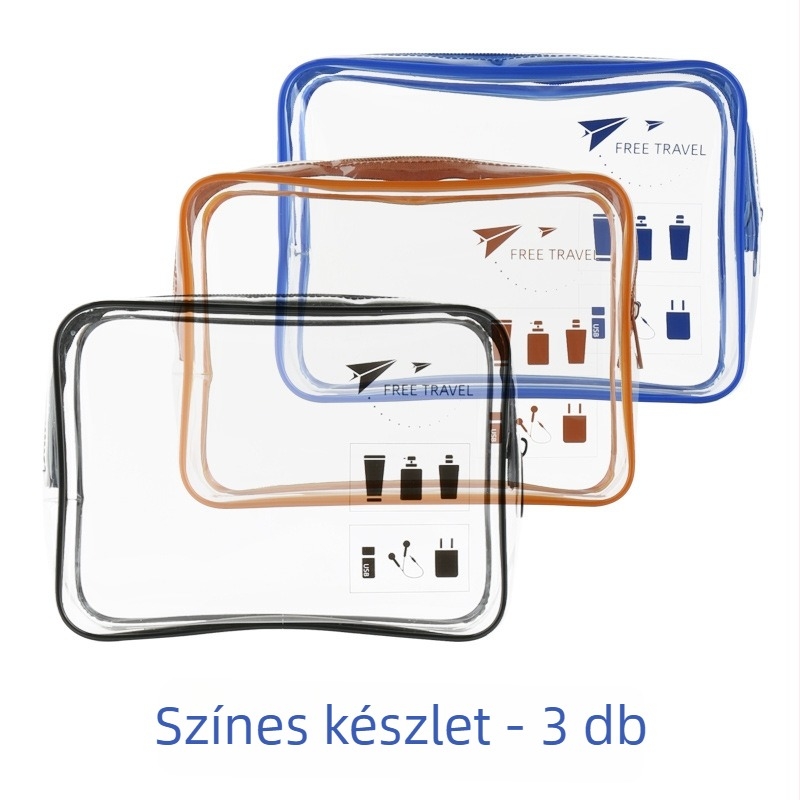 PVC sminktáska, kocka alakú, többfunkciós, modell G0Q00127-128-129