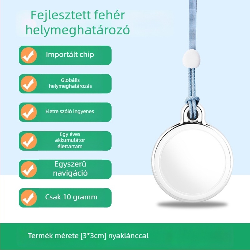Gyereklokátor készülék, száraz elemű akkumulátor, modell: Child locator