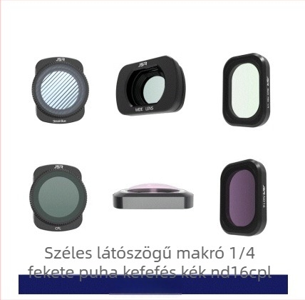 JUNESTAR mágneses makro lencse Osmo Pocket3-hoz – alumínium keret + optikai üveg, tartalmaz szűrőt és tároló dobozt, mágneses rögzítés