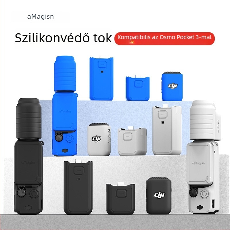 Szilikon védőtok DJI Osmo Pocket 3-hoz – amagisn márka, pocket3 modell, kompatibilis pocket3, anyaga szilikon