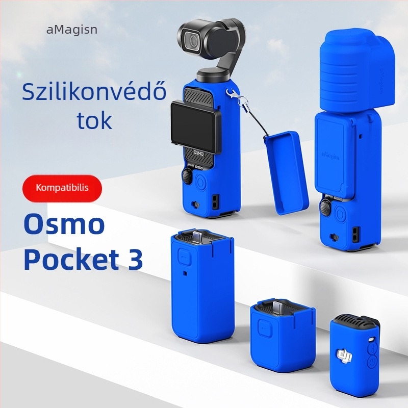 Szilikon védőtok DJI Osmo Pocket 3-hoz – amagisn márka, pocket3 modell, kompatibilis pocket3, anyaga szilikon