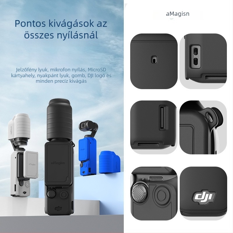 Szilikon védőtok DJI Osmo Pocket 3-hoz – amagisn márka, pocket3 modell, kompatibilis pocket3, anyaga szilikon